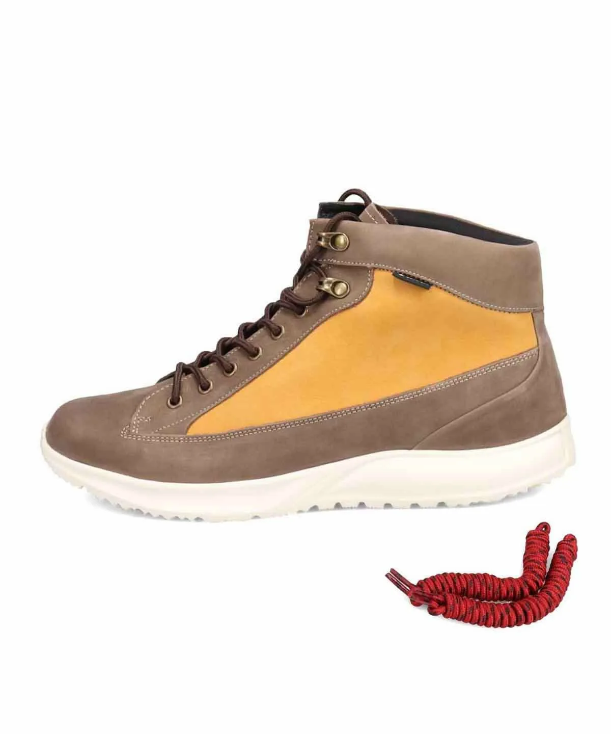 Всепогодные удобные повседневные ботинки на шнуровке Madras Walk, Gray/Yellow — фото 2