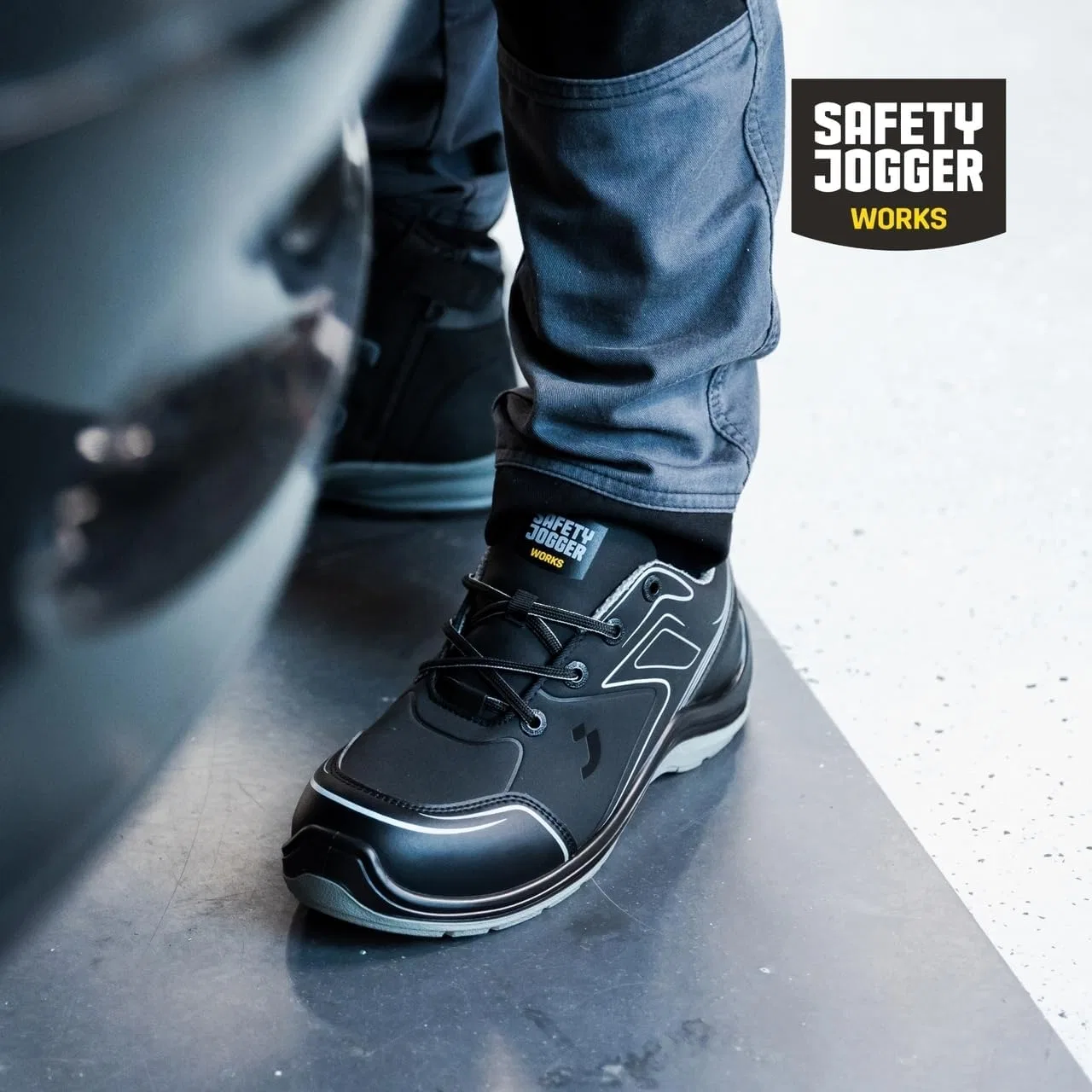 Кроссовки защитные высокие S3 SAFETY JOGGER, черные — фото 2