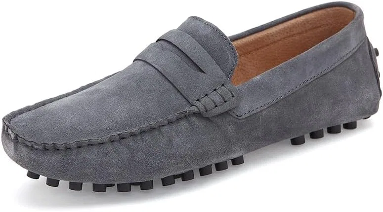 Мокасины замшевые мужские Loafers, серый PUGHGAETZF