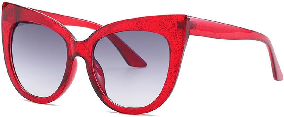 

Стильные солнцезащитные очки для женщин, большие, «кошачий глаз», винтажные, круглые, в крупной оправе, для использования на открытом воздухе, с защитой от УФ-излучения UV400 HYYZZC, C5 Red-grey