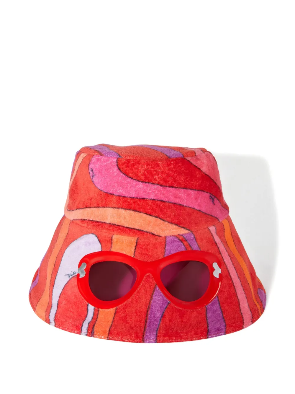 

Панама из махровой ткани с вышитыми солнечными очками Pucci, розовый