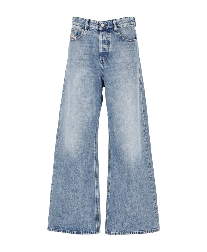 

Расклешенные светло-голубые хлопковые джинсы Diesel, синий