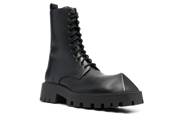 Кроссовки rhino 25mm lace up boots 'black smooth calfskin' Balenciaga, черный — фото 2