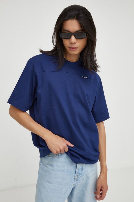 

Хлопковая футболка G-Star Raw, темно-синий