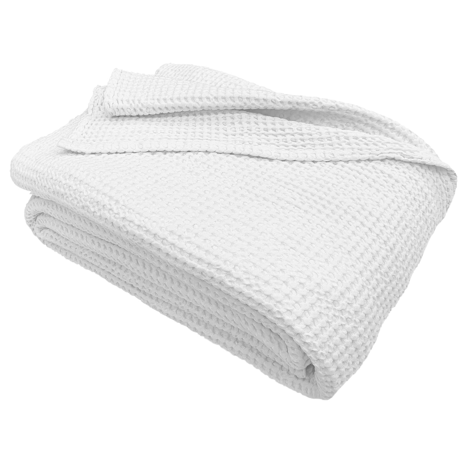 

Покрывало из сотового хлопка StoneWashed без глажки - Энтони Bianca, белый, двуспальный