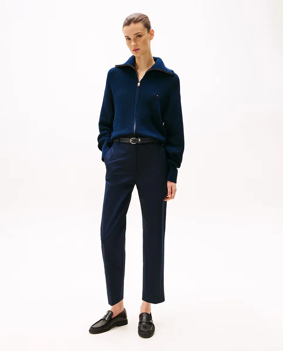 

Женские брюки-чинос с пуговицей спереди Tommy Hilfiger, темно-синий