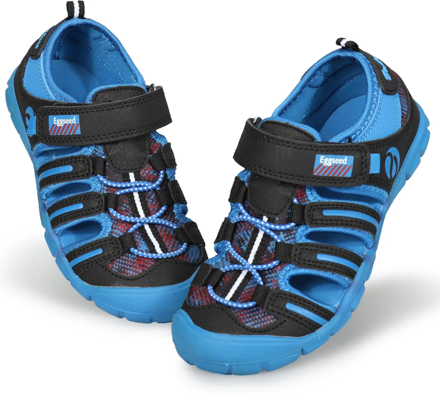 

Сандалии для мальчиков UOVO, детские сандалии, походные спортивные с закрытым носком, пляжные летние сандалии для мальчиков, быстросохнущие, противоскользящие, черный/синий