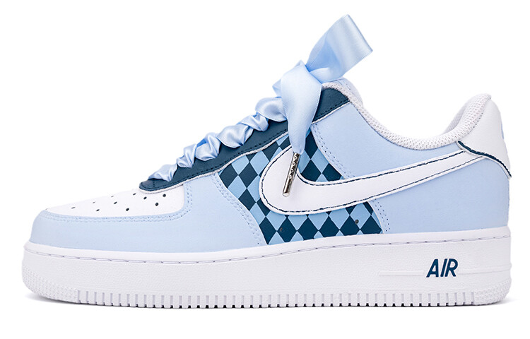 

Кроссовки для скейтбординга Air Force 1 женские, средней высоты, белые/синие Nike, Синий, Кроссовки для скейтбординга Air Force 1 женские, средней высоты, белые/синие Nike