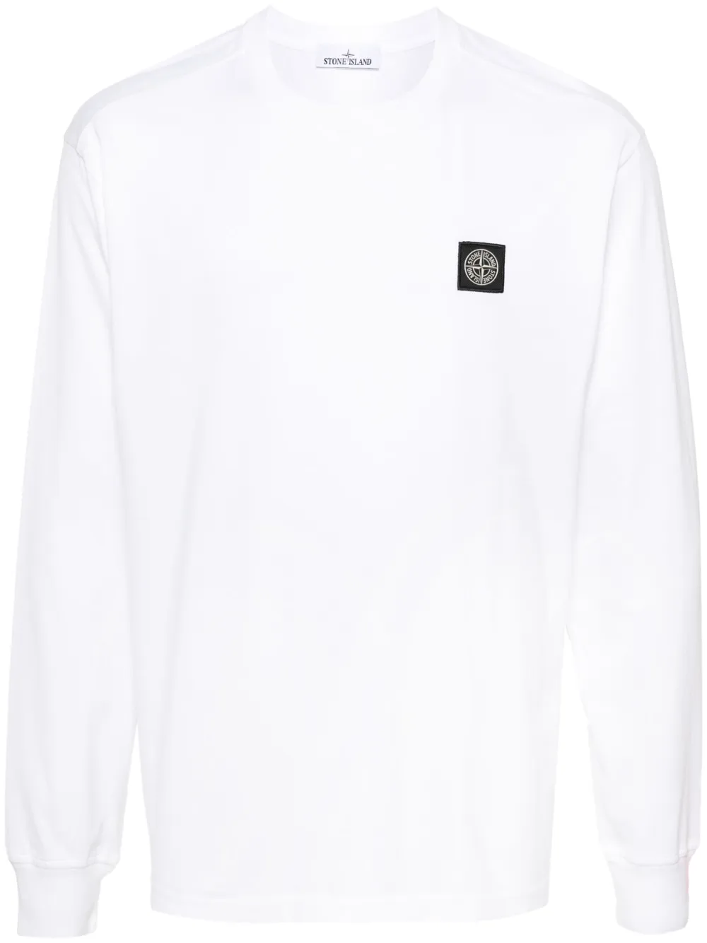 

Футболка с нашивкой-логотипом Stone Island, белый