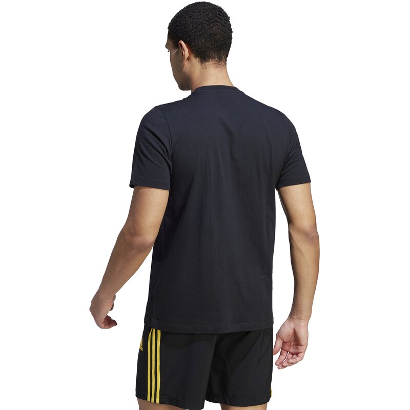 Футболка фаната Ювентуса Турина с графикой ДНК Adidas, черный — фото 3