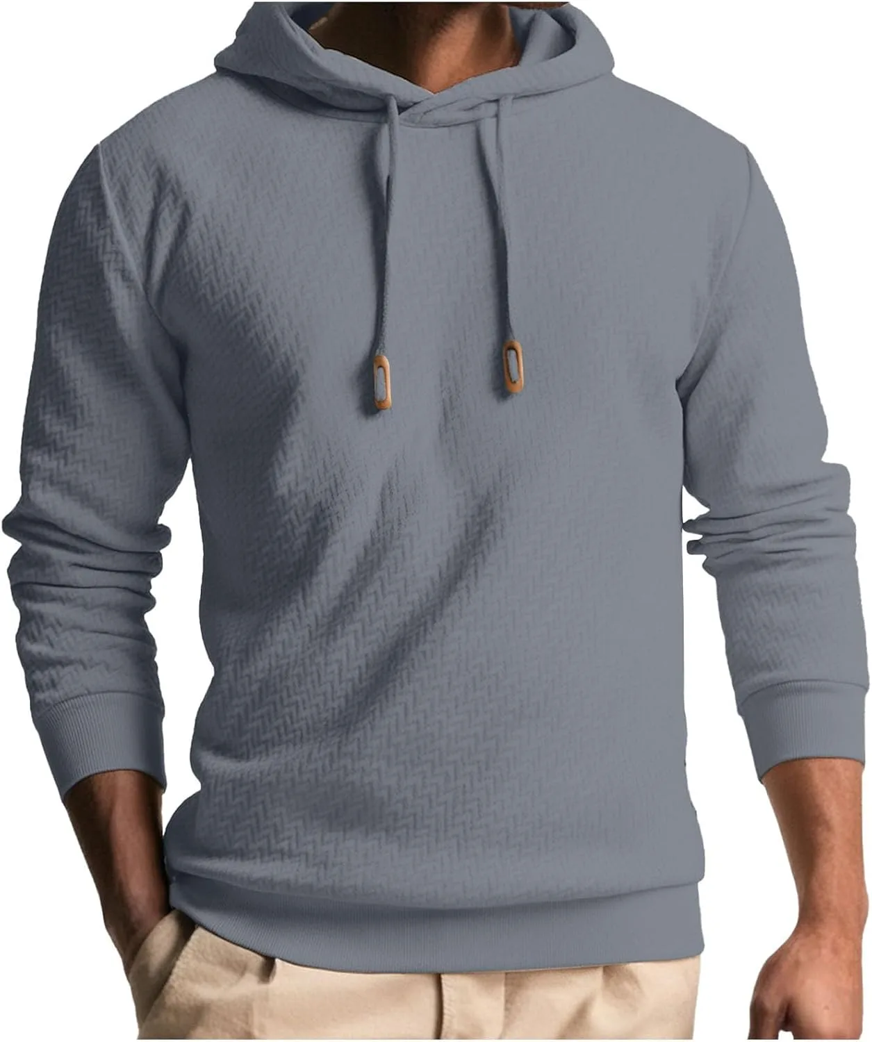 

Мужской худи Slim Fit с длинным рукавом и карманами