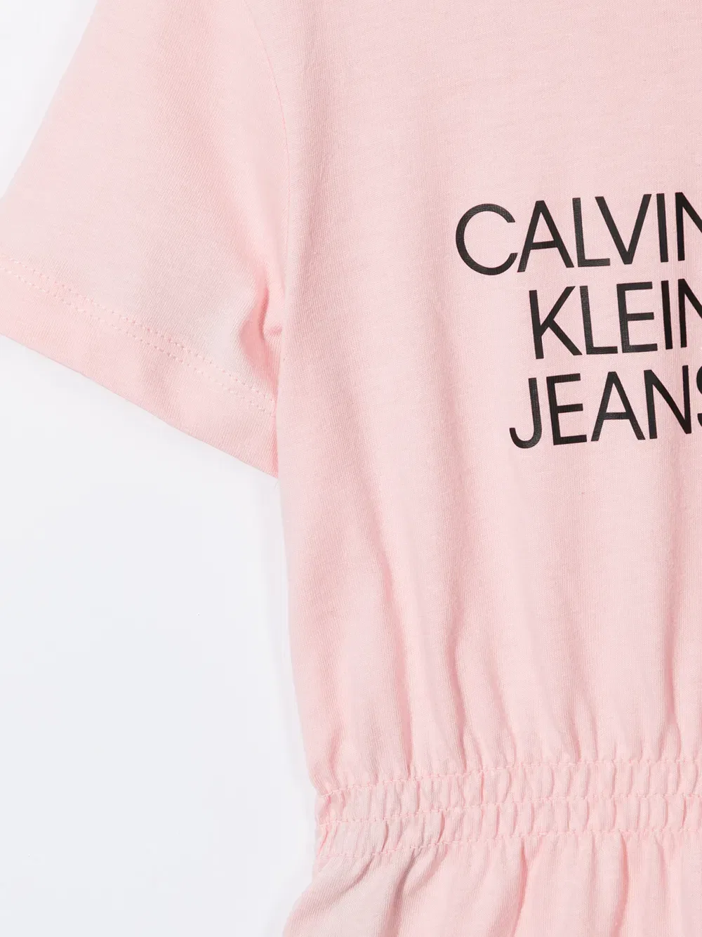 Платье-Комбинация с принтом в виде фольгированного логотипа Calvin Klein Kids, розовый — фото 3
