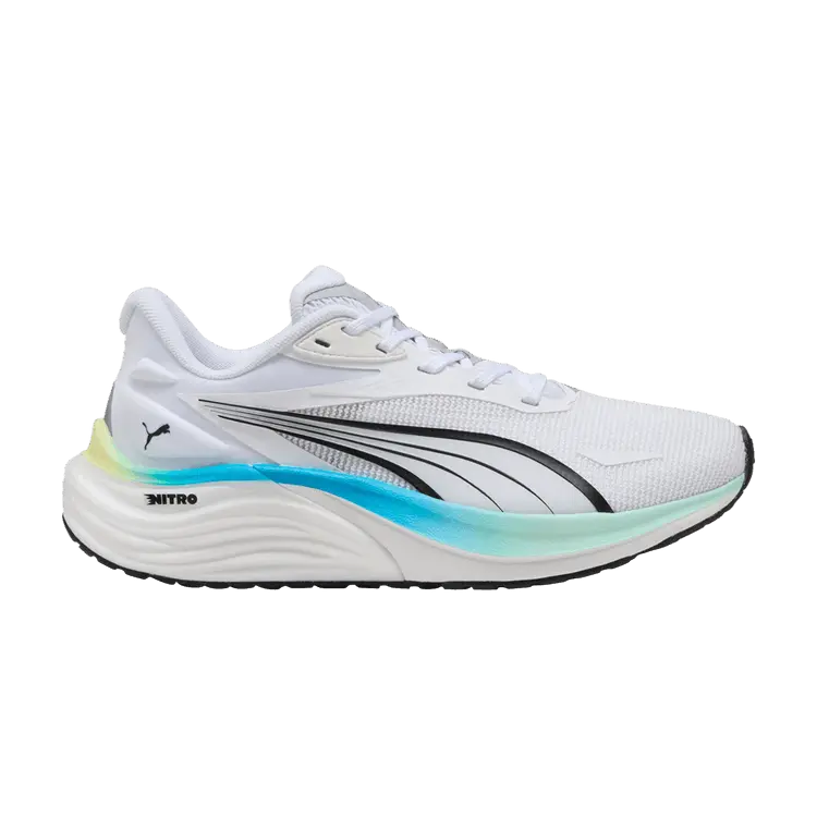 

Кроссовки Puma Electrify Nitro 4 Big Kid 'White Mint Melt', белый