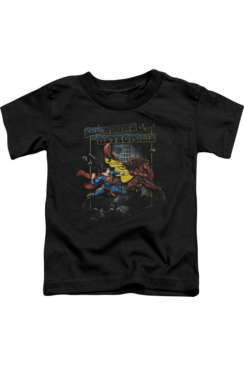 

Футболка с коротким рукавом Superman Showdown для малышей Gildan, черный