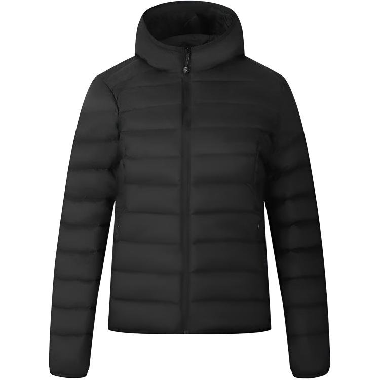 

361° Пуховик женский Super Black с капюшоном, легкий