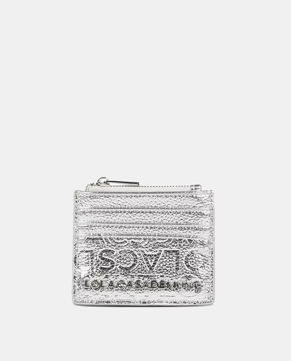 

Держатель для карт из искусственной кожи Monogram Lola Casademunt, серебряный