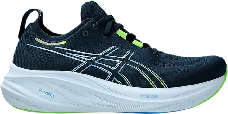 

Кроссовки Gel Nimbus 26 Wide 'French Blue Electric Lime', синий