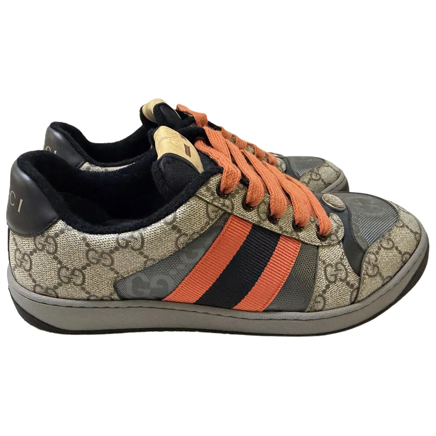 Кроссовки кожаные GUCCI Tan — фото 4