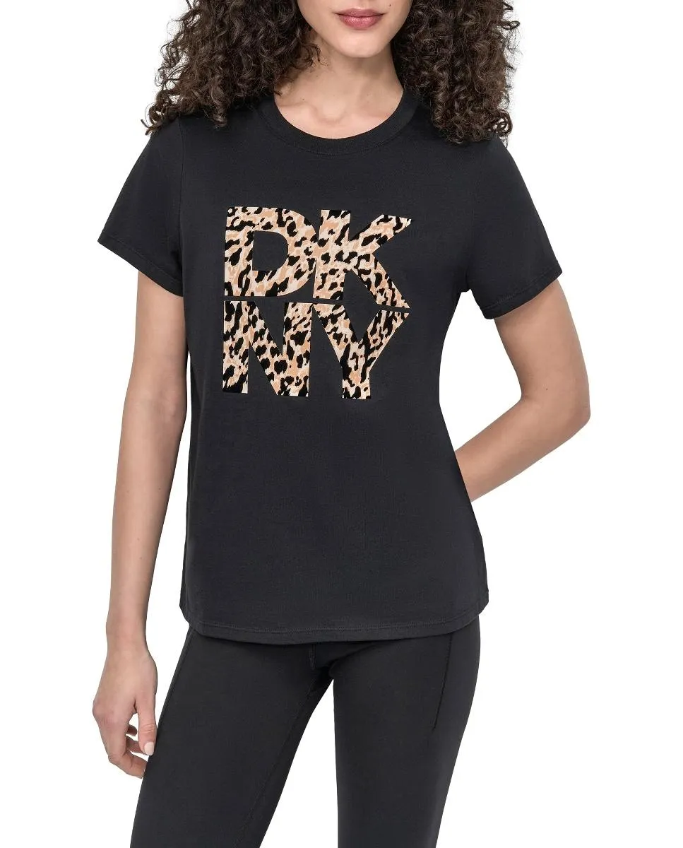 

Женская футболка с логотипом, короткий рукав Dkny Jeans, черный