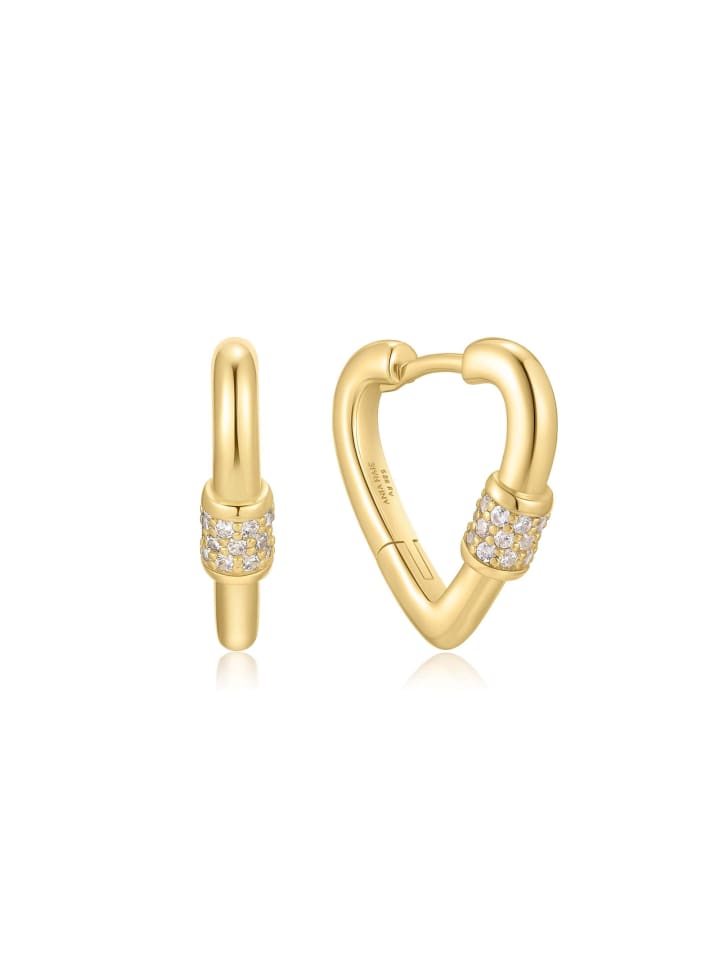 

Ania Haie Серьги-кольца в форме сердца, золотые
