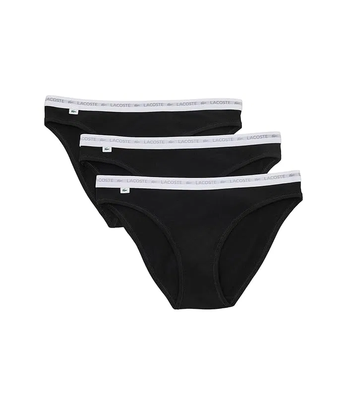 Трусы Lacoste Stretch Cotton 3-Pack, Черные