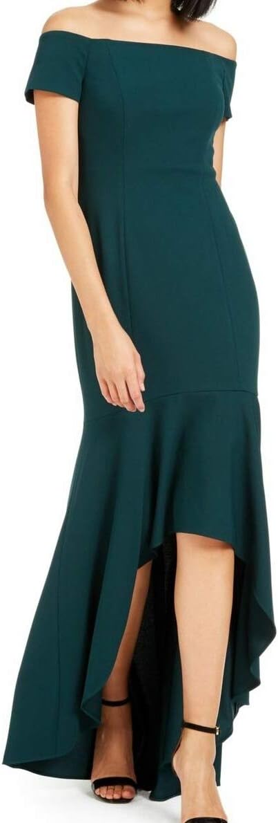 

Женское платье Calvin Klein с открытыми плечами и асимметричным лифом, Malachite