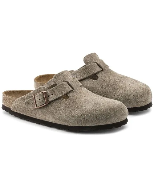Унисекс сандалии из велюровой кожи Birkenstock Boston бежевые