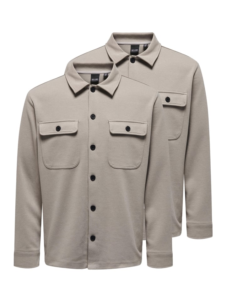 

ONLY & SONS Рубашка-куртка / рубашка-куртка Newkodyl в винтажном цвете хаки