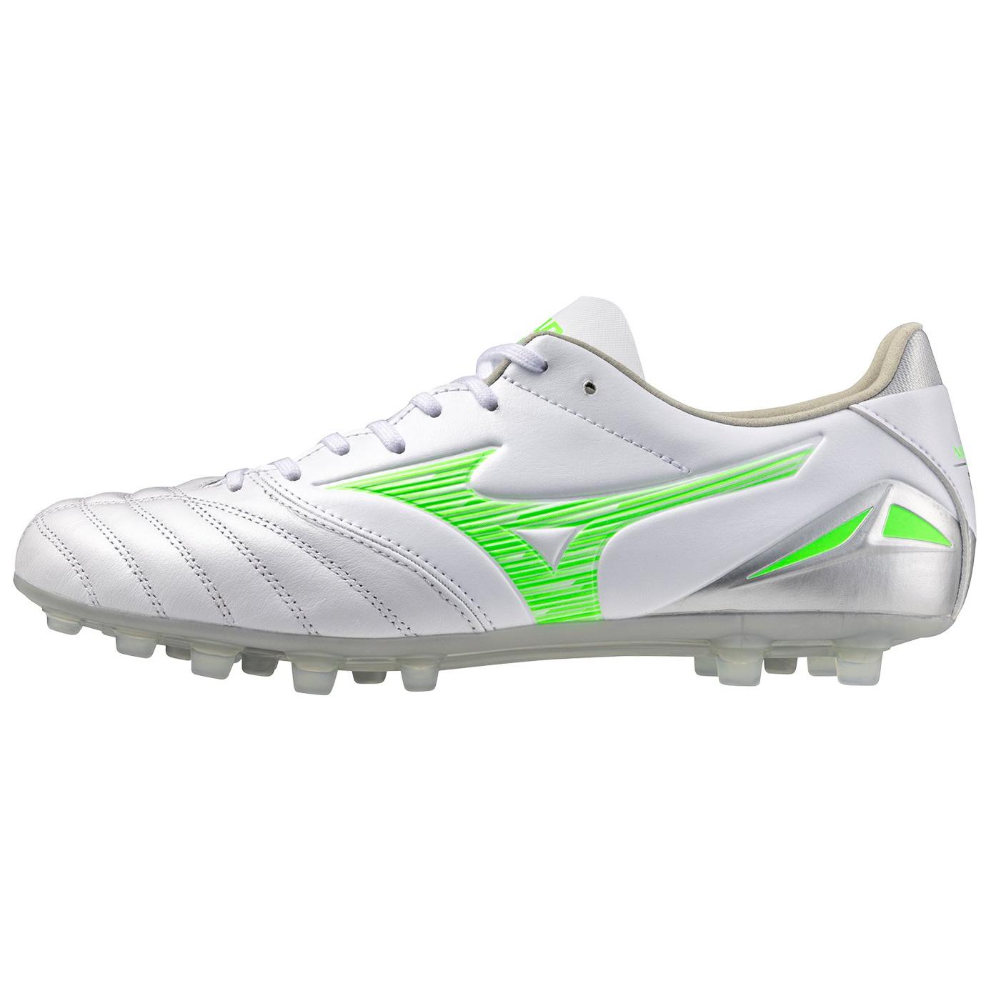 

Mizuno Футбольные бутсы Morelia Neo 4 AG резиновые, короткие, с шипами, противоскользящие, износостойкие, мужские, белые, зеленые