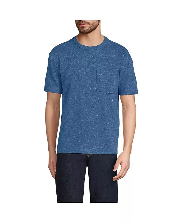 

Мужская футболка с коротким рукавом Relaxed Heavy Weight Tee Lands' End, синий