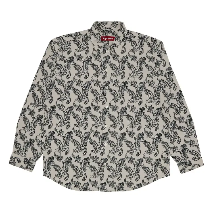 Фланелевая рубашка с узором пейсли Supreme, белый