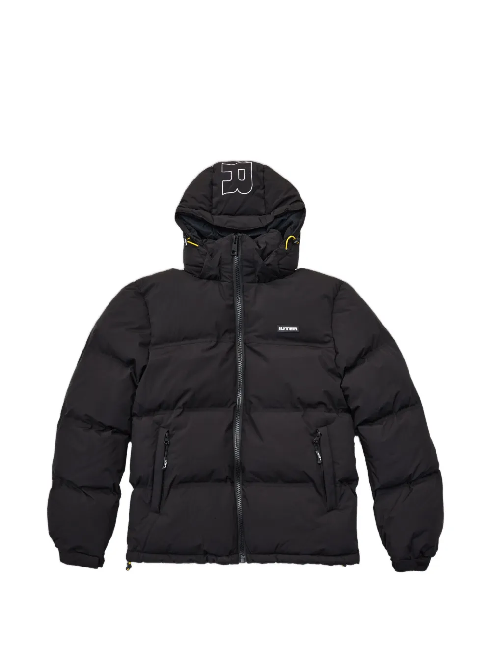 

Стеганая куртка с капюшоном и логотипом Iuter, черный