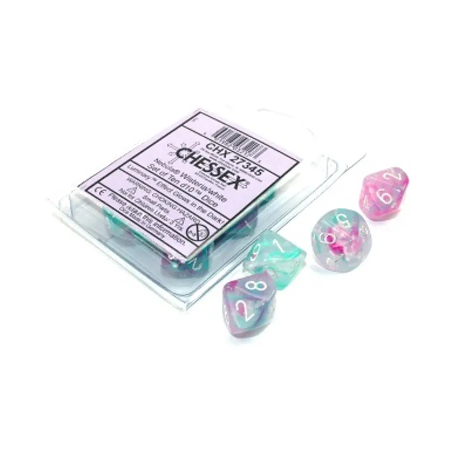 

d10 Глициния с белым (10), Dice - Nebula (Chessex)