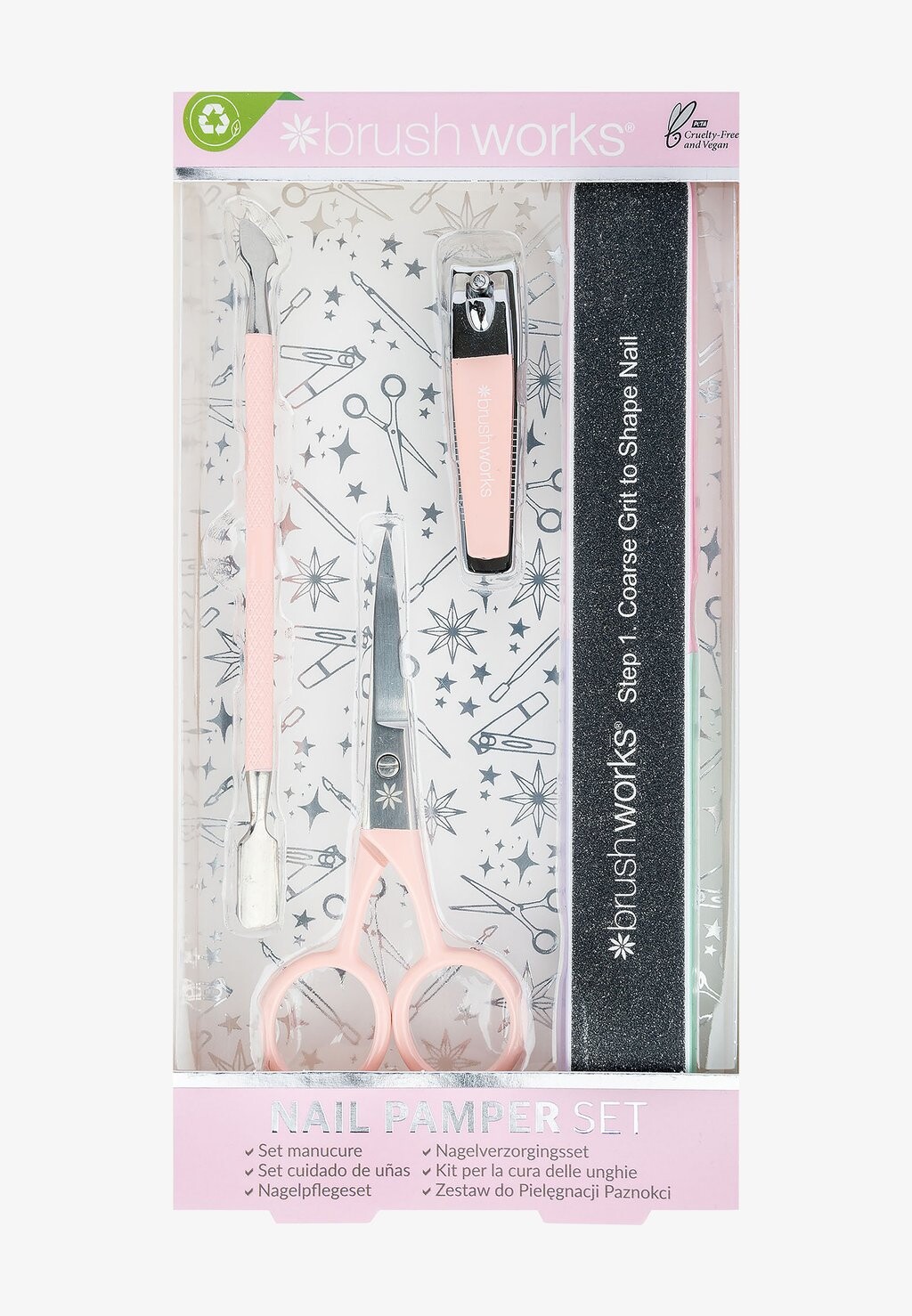 

Набор для ногтей Brushworks Nail Pamper Set Brushworks, розовый