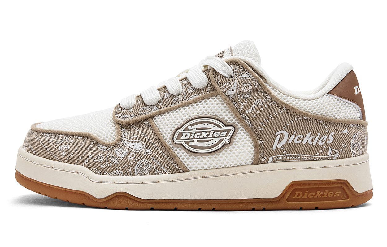 

Dickies Легкие низкие мужские кроссовки для скейтбординга белого и хаки цвета