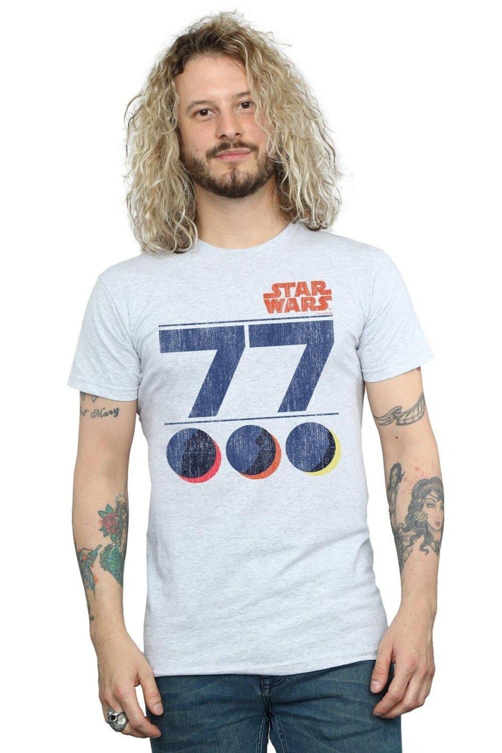 

Футболка «Звезда Смерти Ретро 77» Star Wars, серый