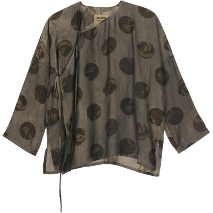 

UMA WANG Футболка женская с принтом и асимметричным воротником