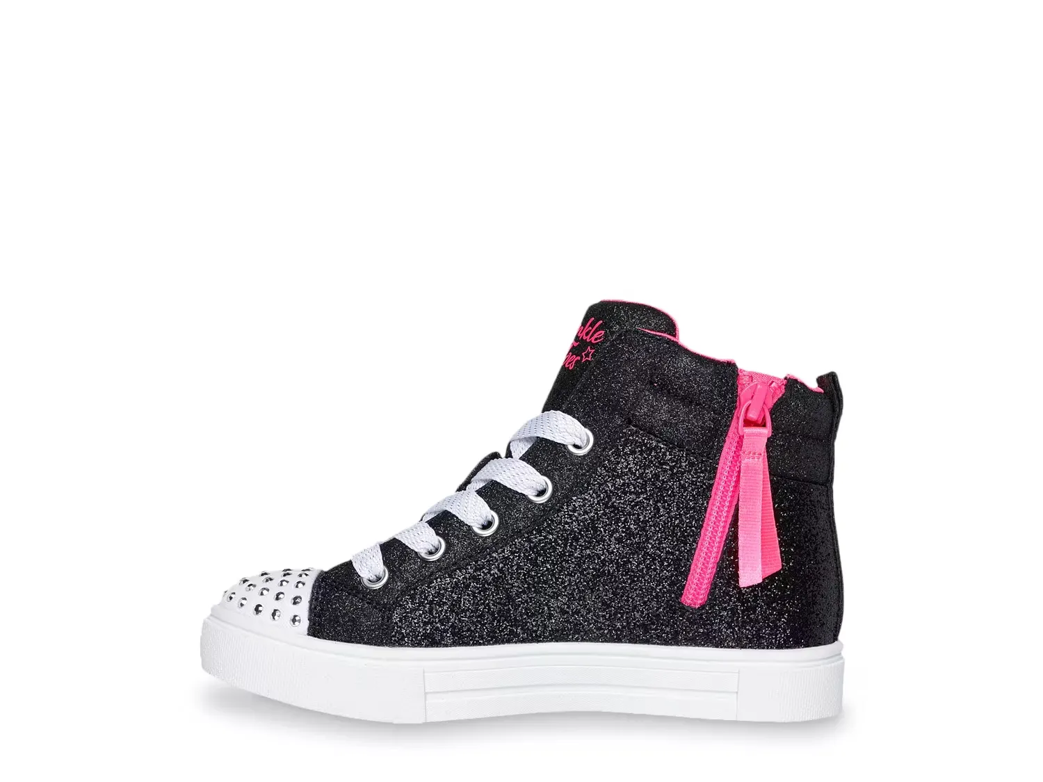 Блестящие кроссовки Twinkle Sparks Charm Bestie на высокой платформе - детские Skechers, Black — фото 2