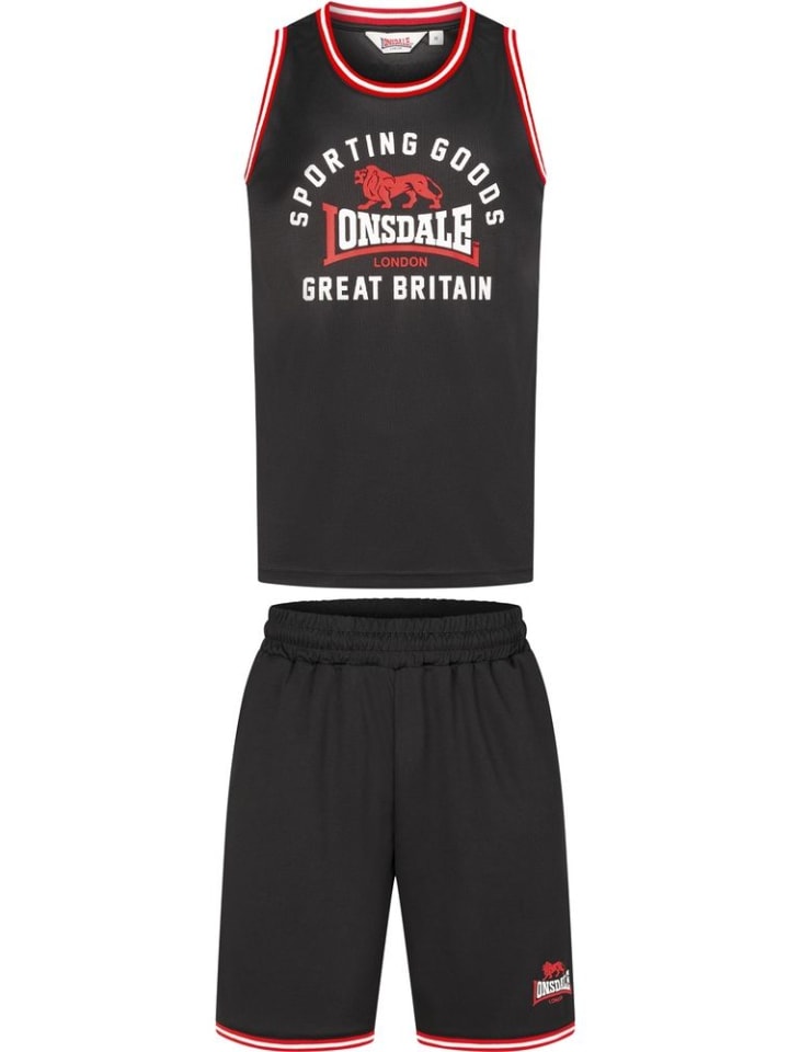 

Lonsdale Спортивный костюм "Комплект майки и шорт Pewsey, стандартный крой" черного цвета