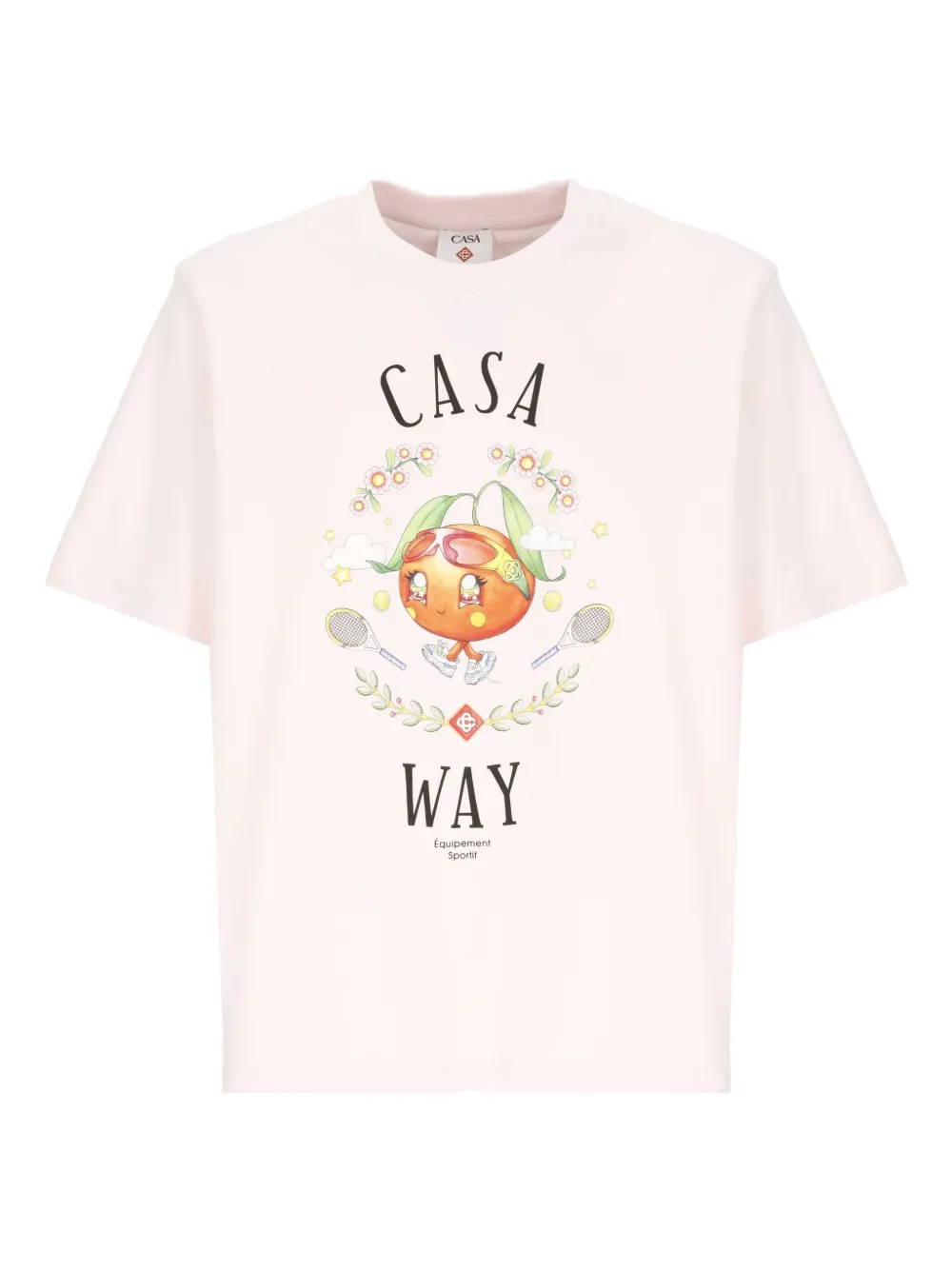 

Футболка с круглым вырезом и графическим принтом Casablanca, розовый