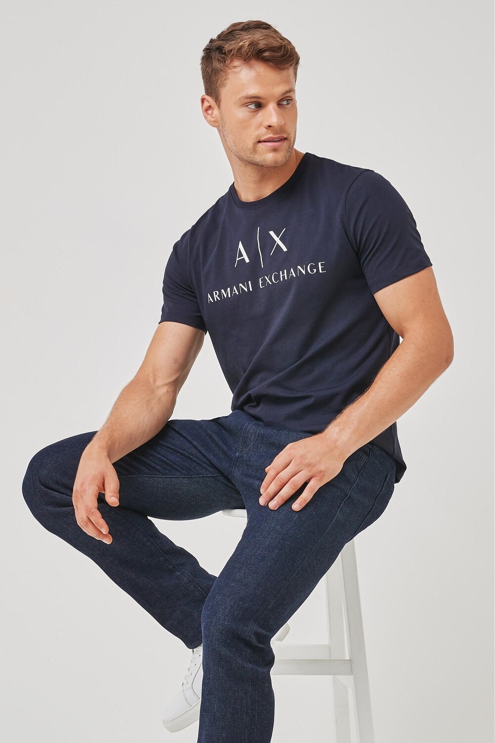 

Футболка с логотипом Armani Exchange, синий