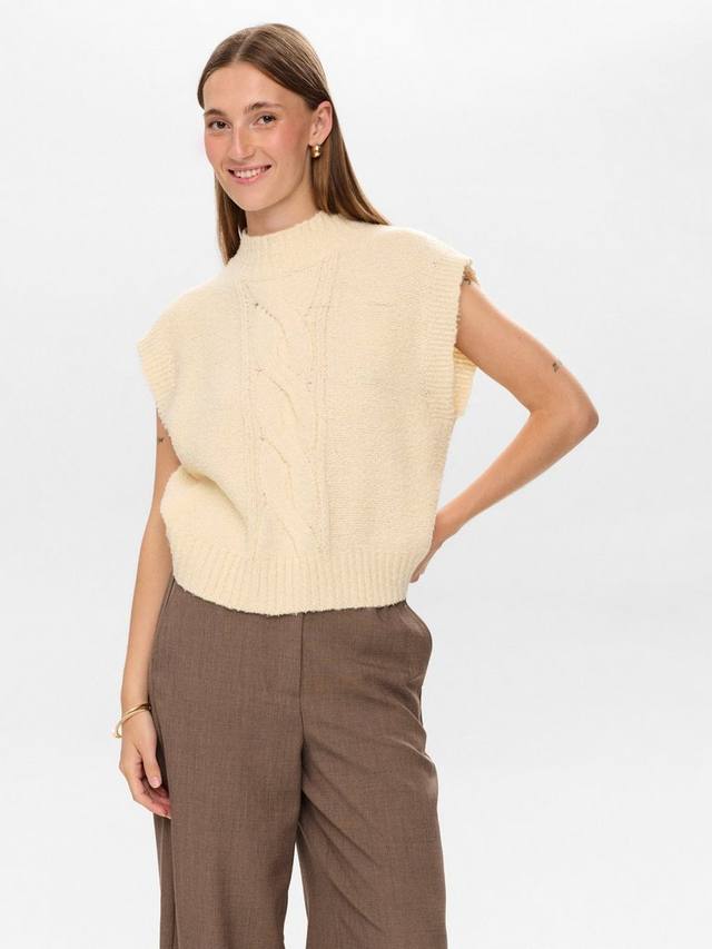 

Топ с кабельной вязкой Caly Numph, Birch Melange