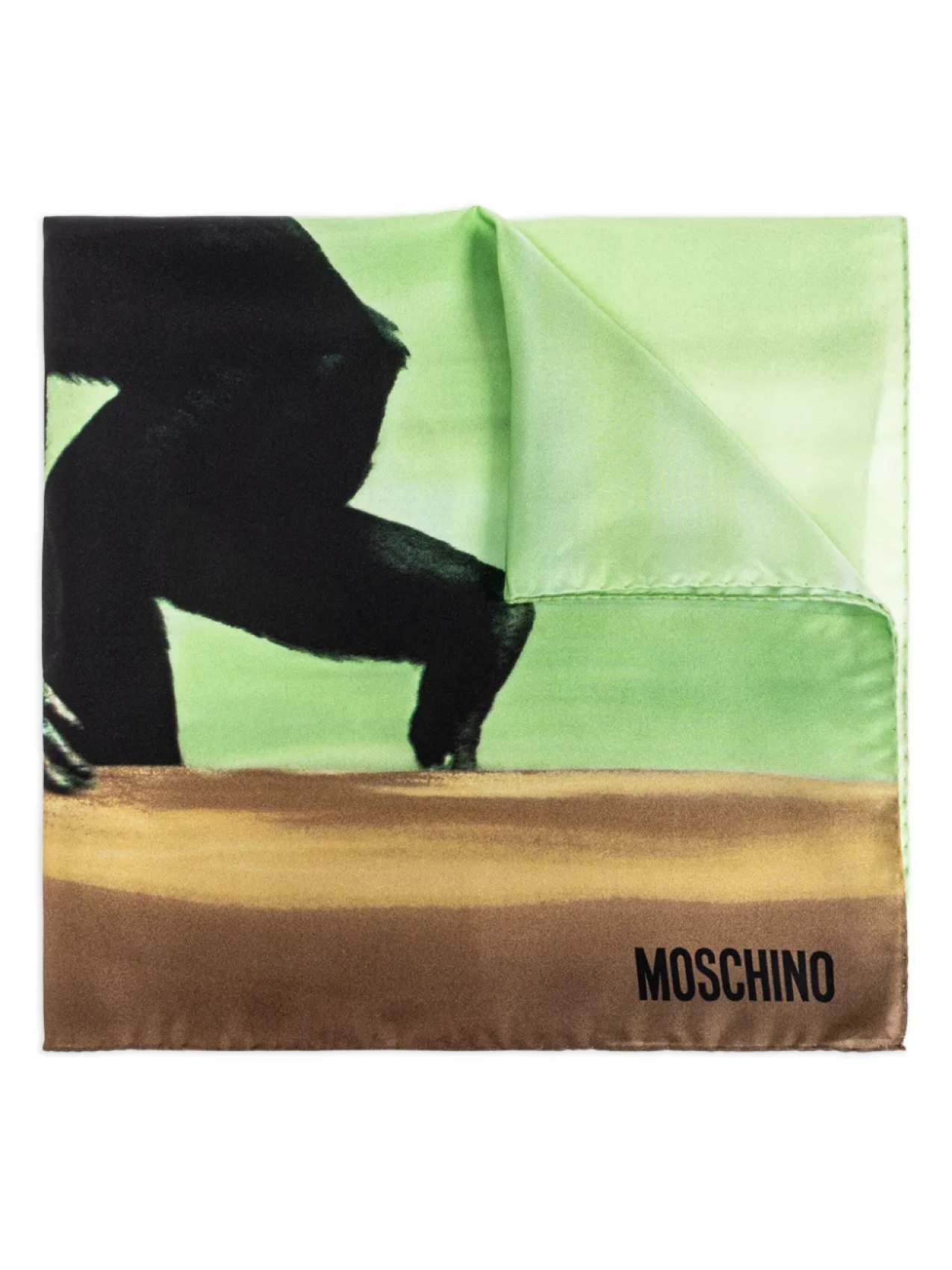 

Шарф с графическим принтом Moschino, зеленый