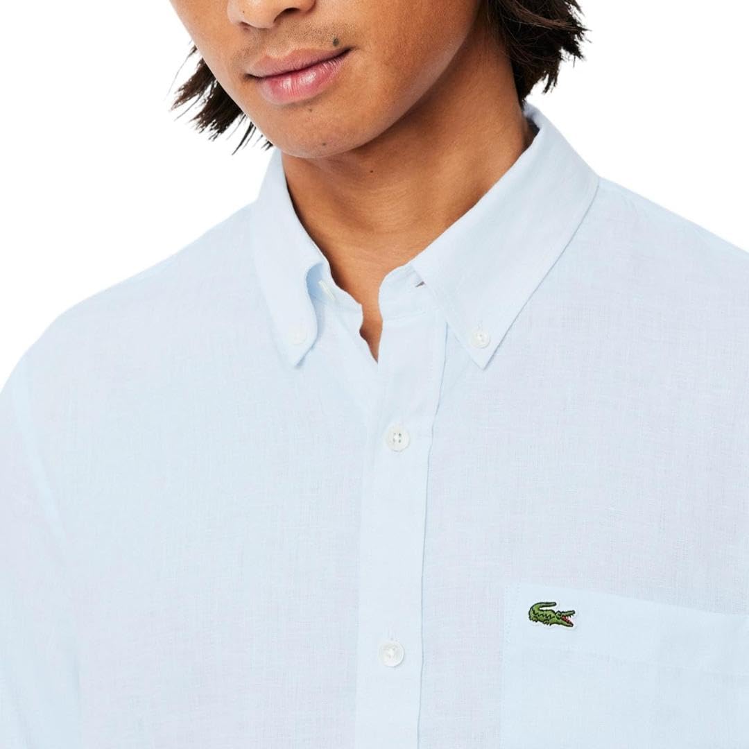 Lacoste мужская повседневная рубашка на пуговицах Regular Fit из льна, Rill — фото 2