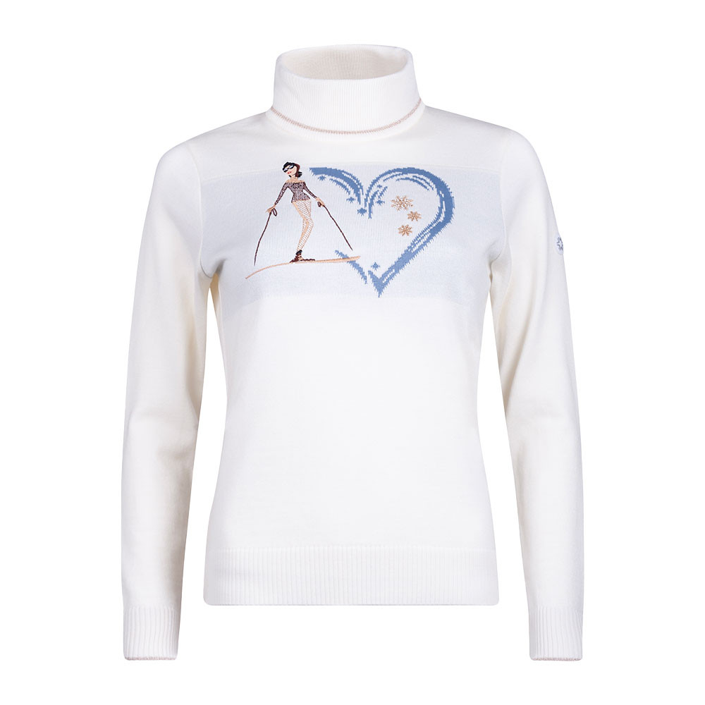 

Свитер с высоким воротником Newland Reine Blanche (женский), White/Ice Grey