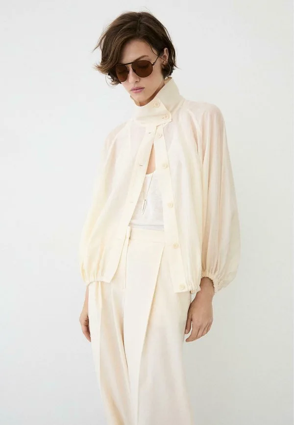 Прозрачная куртка-бомбер, летняя куртка Massimo Dutti, Beige