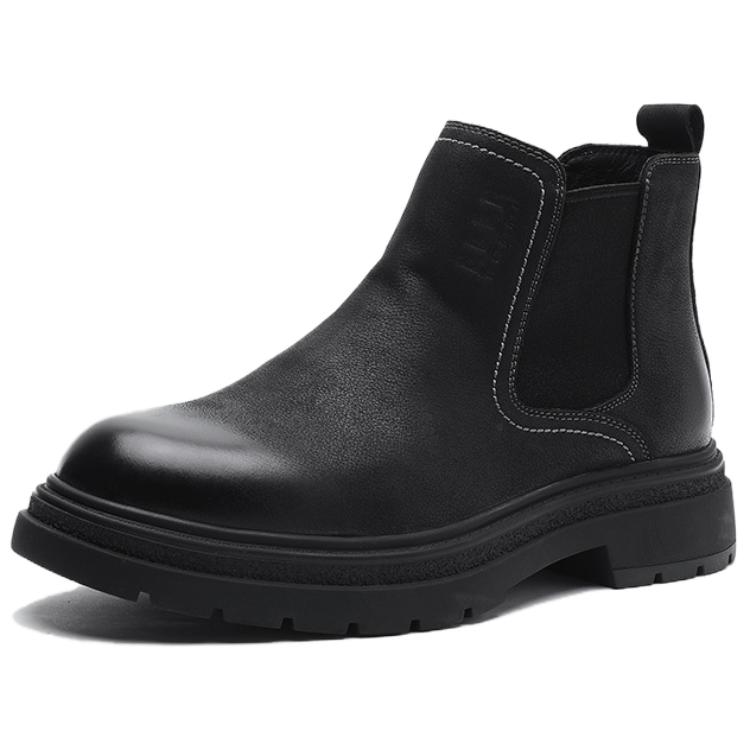 

ELLE HOMME Короткие мужские ботинки челси, черные