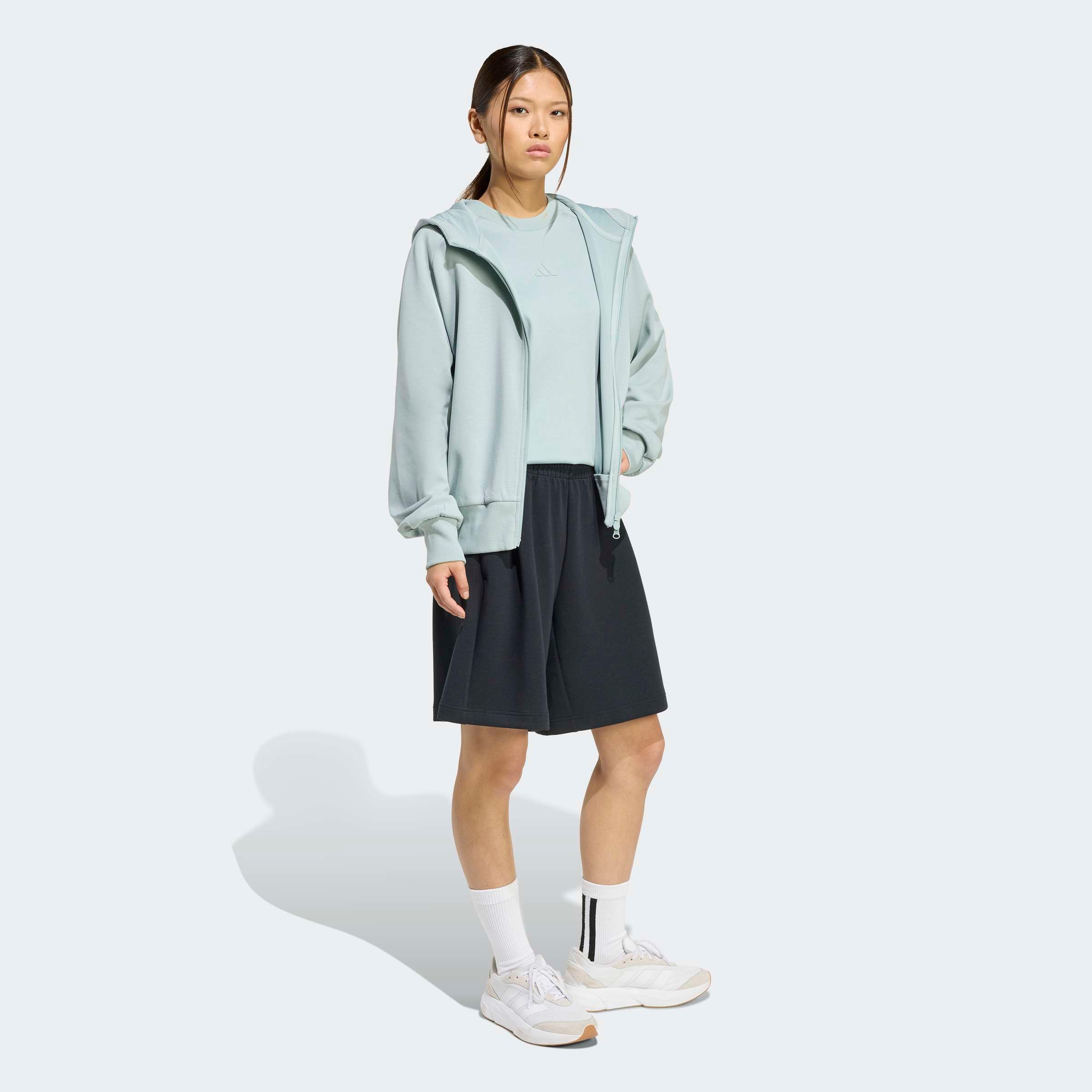 Adidas Sportswear Спортивный худи на молнии в мятном цвете — фото 3