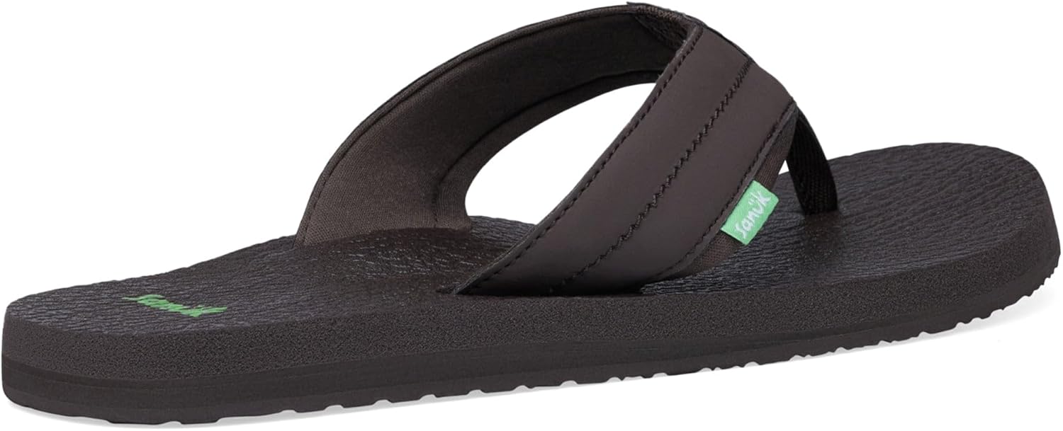 Sanuk Mens Beer Cozy 2 | Flip Flops for Men | Mens Сандалии | Beach Сандалии | Supportive & Lightweight | Memory Foam Footbed, темно-коричневый — фото 4