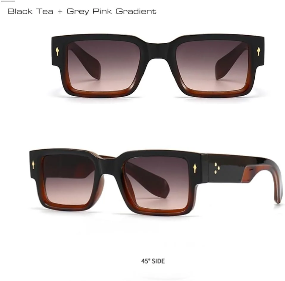 

Солнцезащитные очки с защитой UV400 | Градиентные линзы Punk Rivets | Для женщин и мужчин | Для занятий спортом на открытом воздухе и вождения LXLHWN, Black Gray